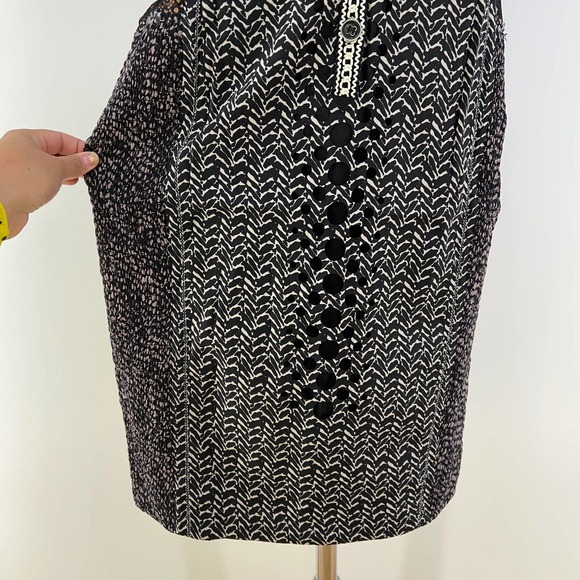 Anthropologie Beguile by Byron Lars Allusione Dress Black Lace Insert Sheath 4P - Picture 9 of 13